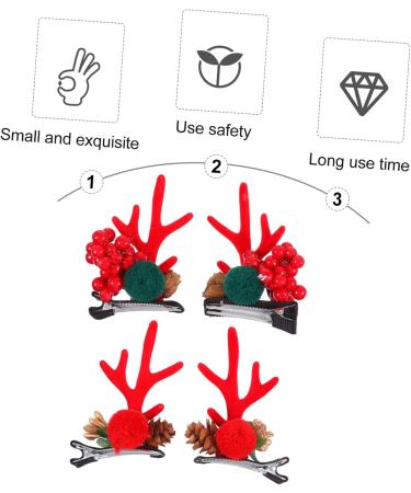 minkissy 2 Pairs Christmas Hair Clips Antler Hair Clips Christmas Party Hair Accessories Alligator Hair Clips Antler Decor Christmas Hair Accessories Girls Hairpin Festival Hair Decor Elk - Buy Online on GoSupps.com