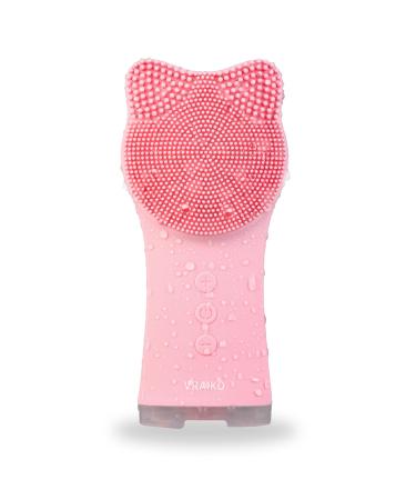Vraiko Mia Facial cleaning brush waterproof rechargeable facial cleaning brush with soft silicone and adjustable sound vibration for deep cleaning and gentle peeling (light pink) - Buy Online on GoSupps.com