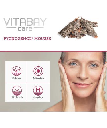 Vitabay Care - Pycnogenol Mousse 50 ml with hyaluronic acid - anti-wrinkle face cream and moisturizing cream spf with antioxidant pine bark extract with OPC - anti-aging cream protects against UV rays - Buy Online on GoSupps.com