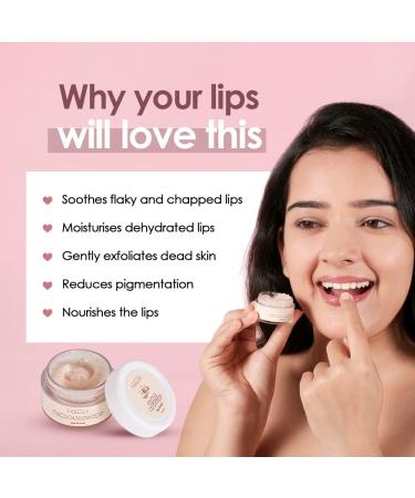 Vanilla & Brown Sugar Lip Scrub - Deep Hydration for Dry Lips | Exfoliating & Moisturizing 15g - Buy Online on GoSupps.com