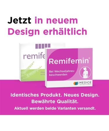 Remifemin 100 Tablets - Natural Hormone-Free Relief for Light to Medium Menopause Symptoms - 1 Pack (100 Tablets) - International Shipping Available - Buy Online on GoSupps.com