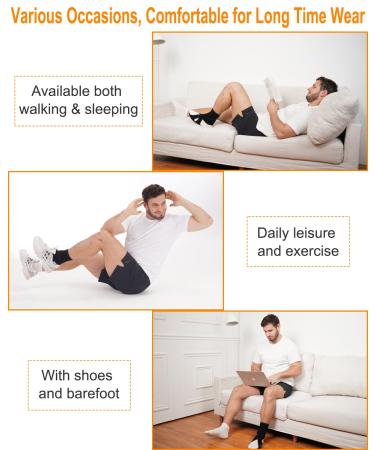 Buy Adjustable AFO Drop Foot Brace for Walking & Sleeping - Soft Night Splint & Ankle Support (Left-Black) - International Shipping Available - Buy Online on GoSupps.com