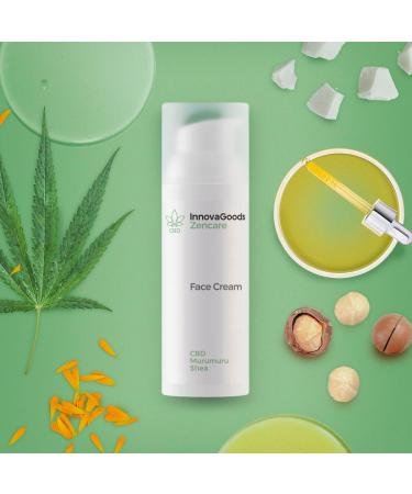 InnovaGoods Moisturizer for the face 50 ml with CBD shea butter Murumuru butter and macadamia nut oil facial moisturizer reduces redness and irritation for sensitive skin CBD series Cuidado Facial moisturizer - Buy Online on GoSupps.com