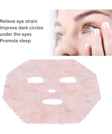 Brrnoo Jade Facial Mask Sleep Mask Quartz Facial Mask Cooling Natural Jade Premium Anti-Aging Facial Sleep Mask Hot and Cold Face Mask Jade Eye Mask for Spa Dark Circles (Quartz Rose) - Buy Online on GoSupps.com