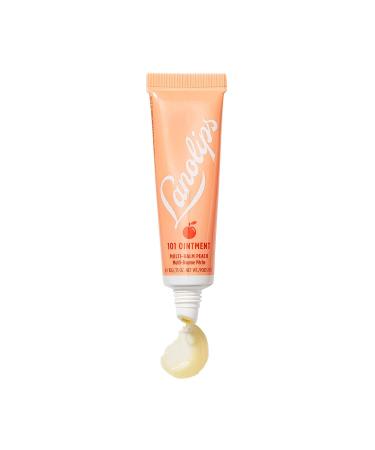 Lanolips 101 Ointment Multipurpose Superbalm Peach - Natural Lanolin Moisturizer - Restore + Repair Cracked Lips Cuticles Elbows + Dry Skin - Fragrance-Free Clean Cruelty-Free (10g / 0.35oz)