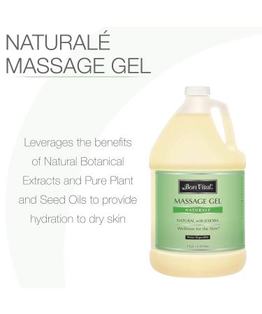 Bon Vital Naturale Massage Gel - Hypoallergenic Earth-Friendly with Natural Ingredients 1 Gallon - Ideal for Sensitive Skin & Deep Moisturizing - Buy Online on GoSupps.com