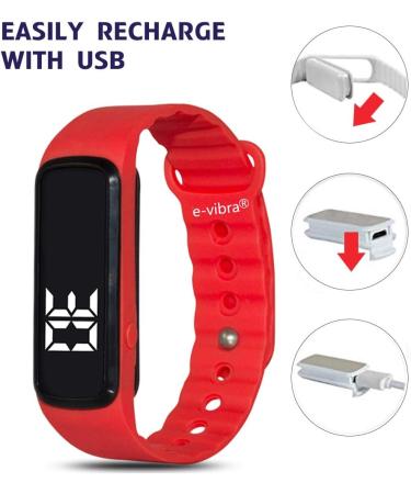 8 Alarm Clock Vibrating Medical Reminder - 8 Daily Alarms & Timer (Red Trumpet) | International Shipping - Buy Online on GoSupps.com