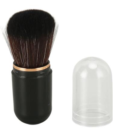Retractable Makeup Brushes Portable Dense Bristle Small Compact Loose Powder Brush with Cover for Travel (Black) - Buy Online on GoSupps.com