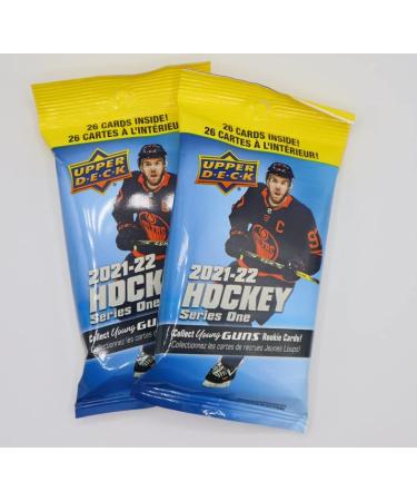 (2 Packs) 2021/22 Upper Deck Series 1 NHL Hockey Fat Packs - 52 Cards - Collect Young Guns Rookie Cards