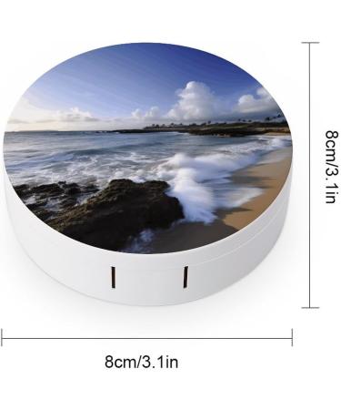 Buy Beach Print Contact Lens Case - Travel-Friendly Plastic Case | International Shipping Available - Buy Online on GoSupps.com