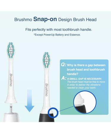Brushmo Replacement Toothbrush Heads - 8 Pack Compatible with Sonicare Electric Toothbrush - Buy Online on GoSupps.com