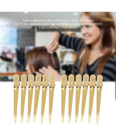 12pcs Salon Hairdressing Cutting Hairpins - Golden Styling Clips for Dyeing & Hairdressers - Buy Online on GoSupps.com