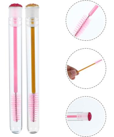 Outanaya 10pcs Transparent Tube Mascara Brush Reusable Eyelash Extensions Makeup Mascara Makeup Tools Lip Abs - Buy Online on GoSupps.com