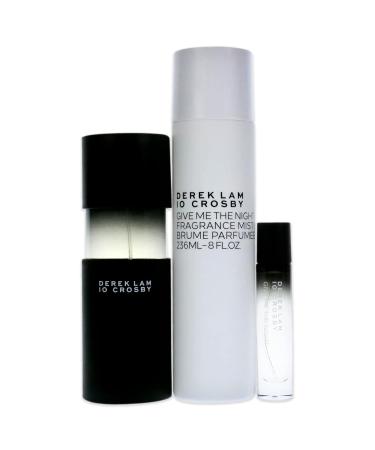 Derek Lam 10 Crosby - Give Me The Night - 3 Pc | Set - 3.4 Oz Eau De Parfum 0.3 Oz Eau De Parfum 8 Oz Fragrance Mist - Mysterious Rich Warm Scent For Women - Floral Powder Amber Perfume Spray - Buy Online on GoSupps.com