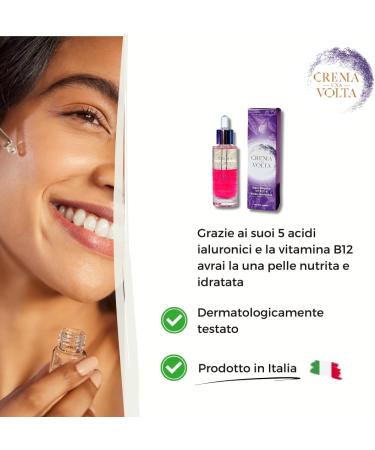 CremaunaVolta Biphasic serum with vitamin E vitamin B12 complex of 5 hyaluronic acids sunflower seed oil 30 ml - Buy Online on GoSupps.com
