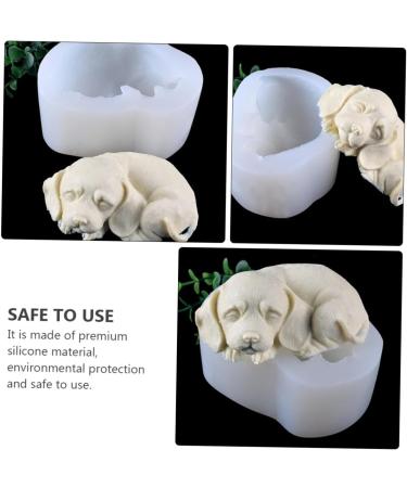 IMIKEYA Dog Fondant Molds 2pcs Mold White Cake 3D Silica Gel Decorate Baking Fondant Mold 10.8X8.5X5CMx2pcs - Buy Online on GoSupps.com