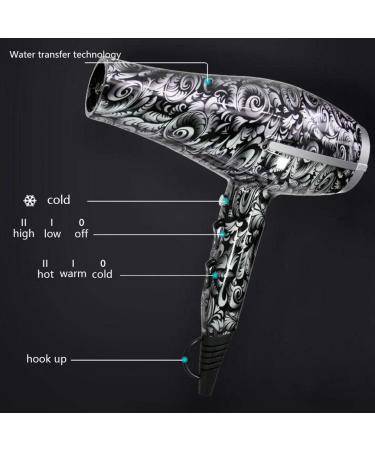 Hair Dryer Professional Ionic Hairdryer 2300W Salon Fast Blow Dryers 3 Heat 2 Speed Settings Low Noise Powerful AC Motor Powerful Quick Drying with Nozzle for Home and Salon Pattern Small Gift - Buy Online on GoSupps.com
