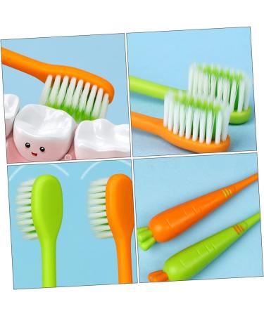 Buy Gleavi 4-Pack Carrot Manual Toothbrushes - Soft Contoured Bristles for Toddlers - Eco-Friendly PP Hand Toothbrushes for Home Use - Buy Online on GoSupps.com