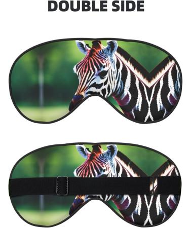 SSIMOO Zebra & Giraffe Print Eye Mask - Double-Sided Soft Light Blocking for Better Sleep - International Shipping Available - Buy Online on GoSupps.com