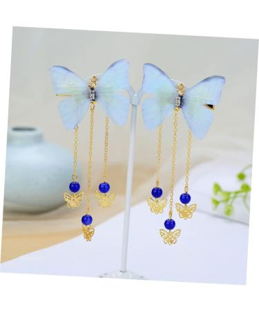 FRCOLOR 4 Pairs hanfu butterfly headdress tassel hair clips hair barrettes hanfu hair clip girls hair clips kids hair clips chinese girl hair accessories Chinese style child fabric alloy - Buy Online on GoSupps.com