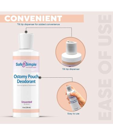 Safe n' Simple Ostomy Pouch Deodorant - 8oz Blue Formulation for Odor Removal | Pack of 1 - Buy Online on GoSupps.com
