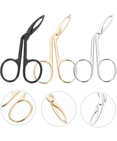 Premium Minkissy 3PCS Eyebrow Tweezers Scissors & Stainless Steel Nose Hair Removal Tool - Portable Makeup for Men & Women - Golden Black Silver - Buy Online on GoSupps.com