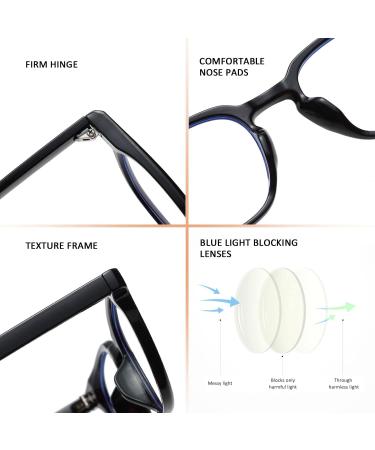 CQQQNIU Anti-Blue Light Glasses - Unisex Square Gaming Glasses for Eye Fatigue Relief | Free 3 Brille Cloths & Bags | Shop Internationally - Buy Online on GoSupps.com