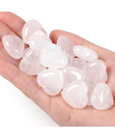 XIANNVXI 10 Pcs Clear Quartz Crystals Heart Gemstone Set - Reiki Crystal Beginner's Gifts | Polished Love Palm Pocket Stones - Buy Online on GoSupps.com