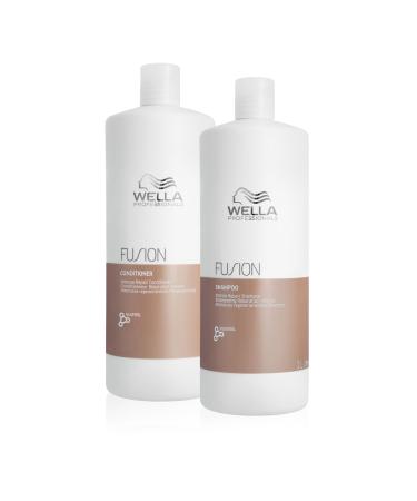Wella Professionals Fusion Intense Repair Advisory Set-Repairing Hair Care for Broken Hair-Set of 1 L Shampoo and 1 L Conditioner-with amino acids and micronized lipids shampoo 1L & Conditioner 1L