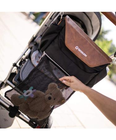 Buy Gesslein Leather Look Stroller Organizer - Practical Black Baby Accessories for International Shipping - Buy Online on GoSupps.com