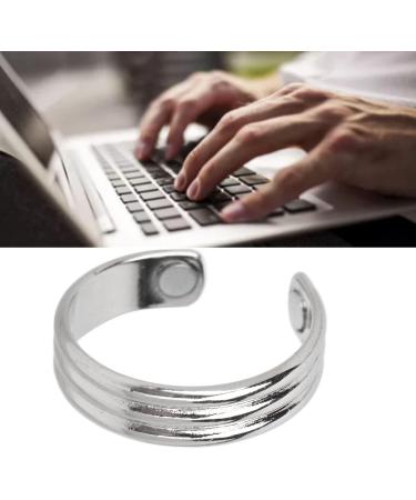 Magnetic Rings for Men & Women - Elegant Adjustable Jewelry for Fatigue Relief & Joint Pain - Silver Accessories - Buy Online on GoSupps.com