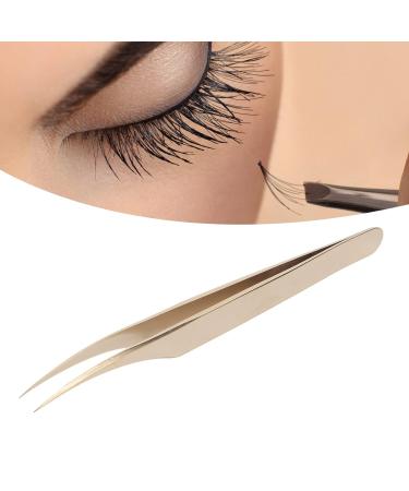 Professional Stainless Steel Eyelash Extension Tweezers - Curved for Voluminous Applications - Buy Online on GoSupps.com