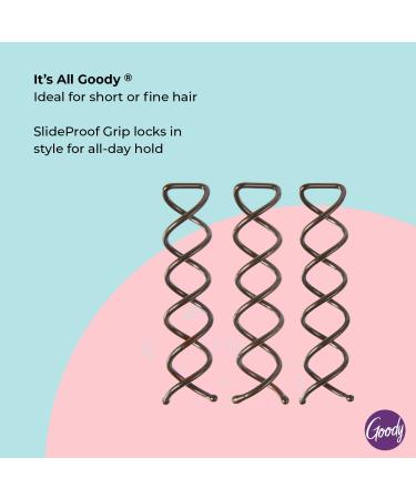 Goody Hair Spin Pin Mini Corkscrew Hair Pins - Easy, Fast Bun Hold for All-Day Wear - Pain-Free Hair Accessories for All Ages - 3 Count - Buy Online on GoSupps.com