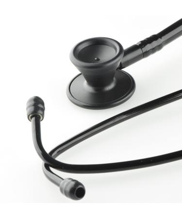 Professional Cardiology Stethoscope Stainless Steel Non Chill Chest piece (Full Black)