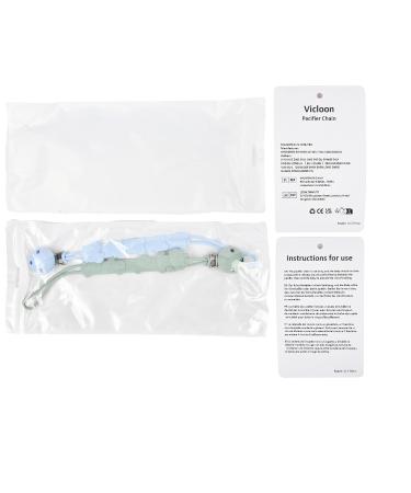Vicloon Silicone Pacifier Chain - 2 Pack Baby Clip for Girls & Boys - Ideal Gift in Blue & Green - Buy Online on GoSupps.com