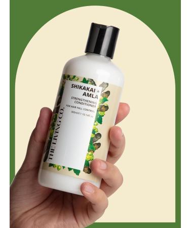 THE LIVING CO Strengthening Shampoo & Conditioner Combo - 600ml with Shikakai & Amla for Hair Fall Control - Best International Shipping - Buy Online on GoSupps.com