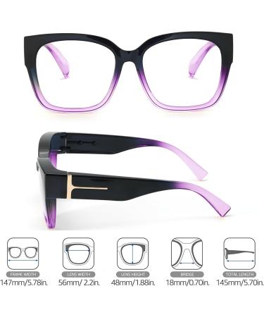 LVIOE Blue Filter Glasses - Reduces Eye Strain for Glasses & Non-Glasses Wearers | Purple Computer Glasses | International Shipping Available - Buy Online on GoSupps.com