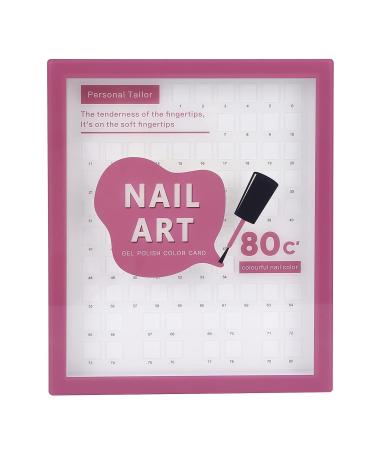 Nail Color Chart Display 80 Colors Portable Nail Color Card Book Magnetic Closure Design Nail Gel Polish Display Chart