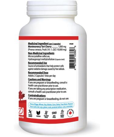 Nutridom Tart Cherry Capsules 10 000mg Per Day Montmorency Tart Cherry Extract Supplement Non-GMO Vegan Gluten-free Dairy & Soy free (120 Count) - Buy Online on GoSupps.com