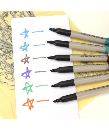 12 Colors Tattoo Marking Pen Set - Temporary Body Markers for Piercing & Stencil Skin Art Tools - Buy Online on GoSupps.com