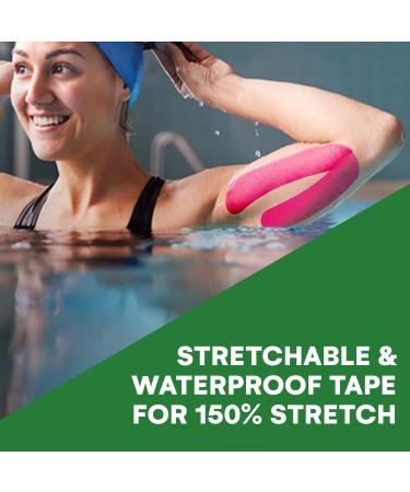 Effekt Waterproof Kinesiology Tape (5m x 5cm) - Pink | Elastic Physio Tape for Muscle Support and Injury Recovery | Medical Grade Sports Strapping Tape - Buy Online on GoSupps.com