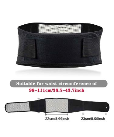 GWAWG Self Heating Lower Back Support Belt 98-111cm/38.5-43.7in - Magnetic Therapy Lumbar Support for Men and Women - Pain Relief - Buy Online on GoSupps.com