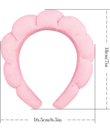 Makeup Headband - GLADFRESIT - Spa Headband for Women Puffy Sponge Skincare Headband Terry Towel Cloth Fabric Head Band for Skincare Face Washing Makeup Removal Shower Facial Mask(Pink) - Buy Online on GoSupps.com