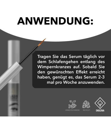  Enolenia LashExtsy Serum for naturally longer fuller eyelashes - Intensive eyelash care and growth - Complete eyelash serum - Vegan and cruelty-free - 7 ml - Buy Online on GoSupps.com