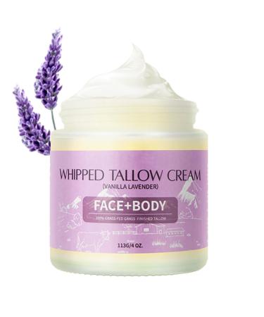 Tallow Balm - Moisturiser for Dry Skin - Body Lotion - Beef Tallow Lavender Body Moisturiser for Women&Men - Nourish Smooth Body Cream - Repair Barrier Face Moisturiser Balance Oil Body Care