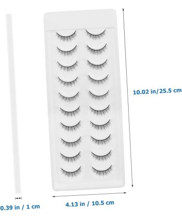 POPETPOP 10 Pairs Fake Eyelashes Curved False Eyelashes Vacation Eyelashes Natural False Eyelashes Fake Lashes Natural Magnetic Eyelashes Realistic Lashes Bulk Short False Eyelashes Major - Buy Online on GoSupps.com