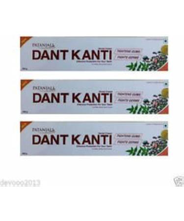 Patanjali Dant Kanti Dental Natural Cream - 200g (Pack of 3) - Best Oral Care Solution - Buy Online on GoSupps.com