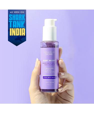Conscious Chemist Niacinamide Face Wash | Pore Refining Cleanser for All Skin Types | Brightening with Blueberry Extracts | 100ml - Cruelty Free Vegan Unisex - Buy Online on GoSupps.com