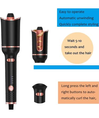 1 Inch Automatic Hair Curler - Anti-Tangle Anti-Scald Ceramic Barrel with 3 Temperatures for Perfect Curls - International Shipping Available - Buy Online on GoSupps.com