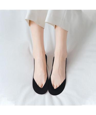 Swysgs 4 Pairs V-Shaped Open Ice Silk Boat Socks - Children's Slide-Resistant Invisible Socks (Black) - Shop Internationally - Buy Online on GoSupps.com